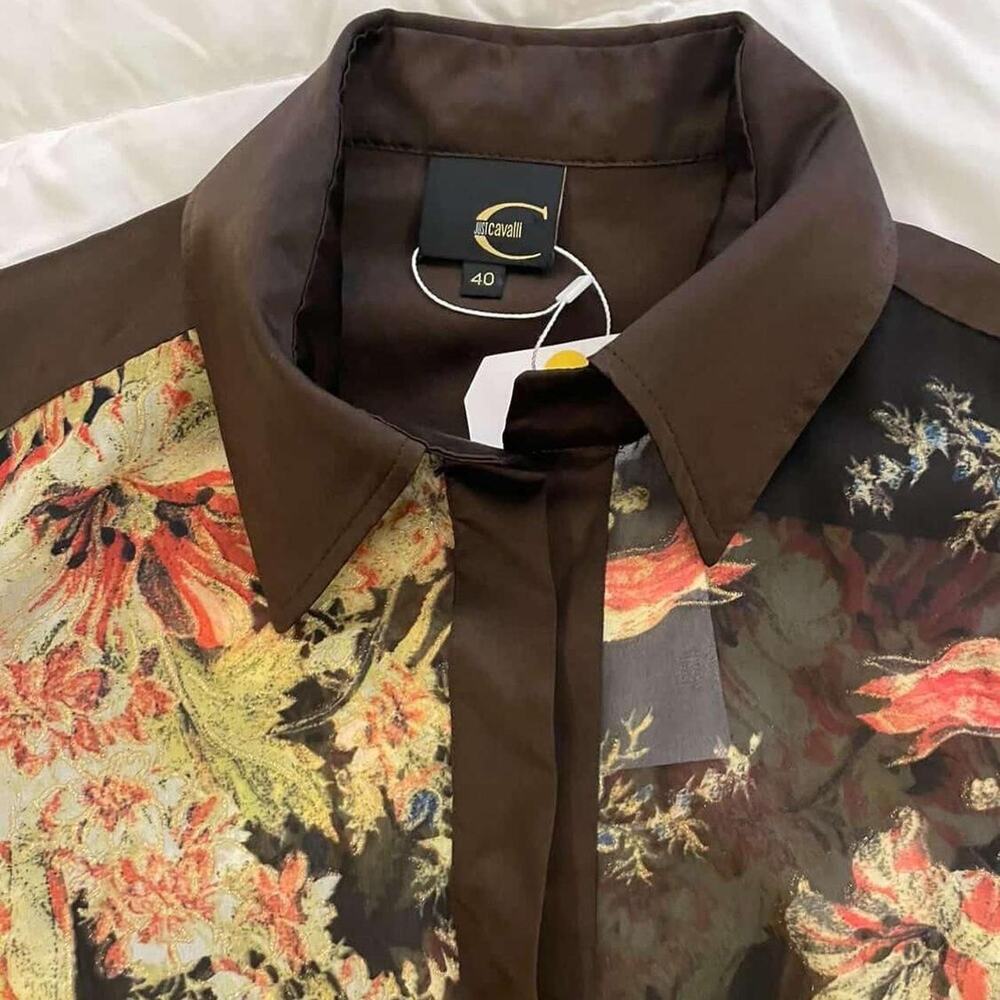 Roberto cavalli silkmesh button up - Picture 2 of 4